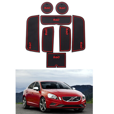 

8pcsset Door Grooves Pad Cup Holder Gate Slots Non-slip Mat Car Decor Replacement For Volvo S60