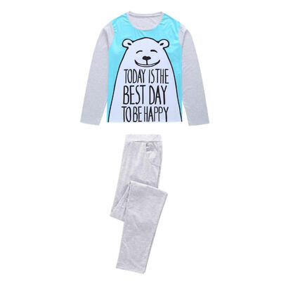 

2pcs Family Matching Clothes Pajama Set Cute Bear Cotton Kids T-shirt Pants