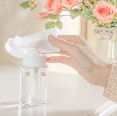 

Siaonvr 1pc Plastic Pump Dispenser Acetone Polish Makeup Remover Bottle