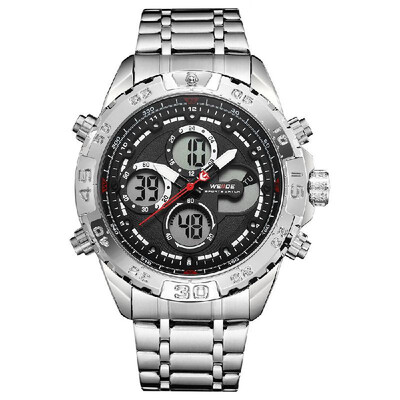 

WEIDE WH6909 Quartz Digital Electronic Watch Dual Time Alarm Calendar Stopwatch 3ATM Waterproof Timer Business Men Fashion Casual