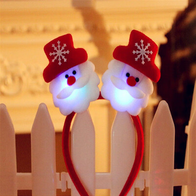 

Christmas LED Flashing Glowing Headband Women Girl Kids Xmas Gift Party Year Halloween Christmas sweater Hair Decor