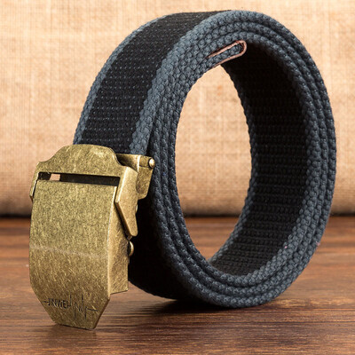 

Canvas belt Quality Alloy Automatic buckle weaving Canvas Men belt outdoor casual Men&Women belt 110-140cm