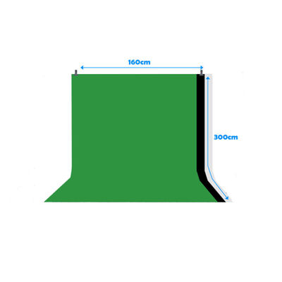 

16x3m Black Non-woven Fabric Photo Photography Backdrop Background Cloth 5x10ft