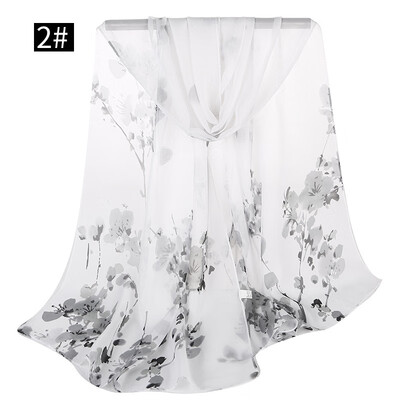 

New refreshing small floral female chiffon silk scarf wholesale factory direct spring&summer models printed scarf W019