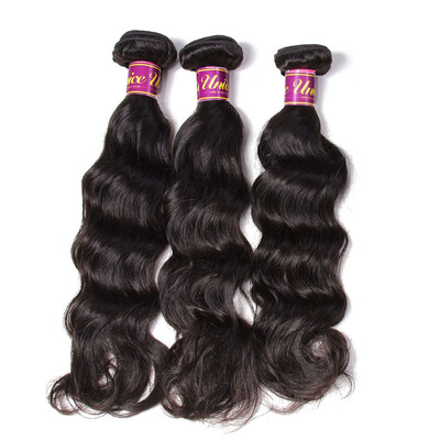 

UNice Hair 8A Brazilian Virgin Human Hair Natural Wave 3 Bundles