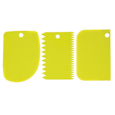 

3pcs Cake Scraper Fondant Decor Tool Blade Cake Cream Smoother Spatula