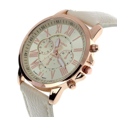 

Hot sale New Casual Watch Women Dress Watches Roman PU Leather Quartz WristWatch For Women Men relogio masculino erkek 2018 F
