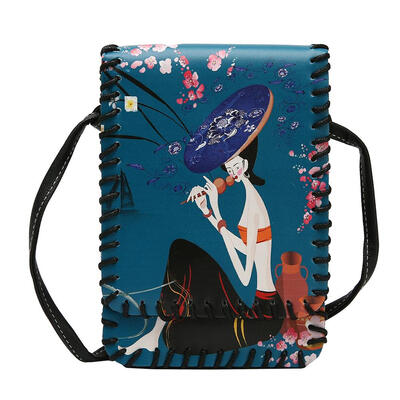 

Ethnic Printing Shoulder Messenger Handbags Women PU Leather Crossbody Bags