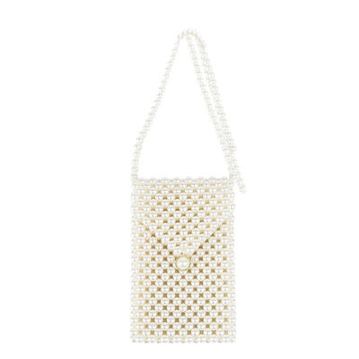 

Shoulder Messenger Handbags Pearl Elegant Women Clutch Bead Top-handle Bags