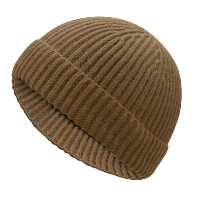 

Tailored Autumn And Winter Keep Warm Short Knit Hats Men And Women Pure Color Cap