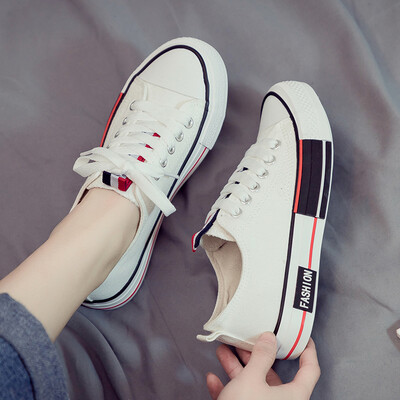 

Summer 2019 new canvas womens shoes Korean version with black cloth shoes girls fashion shoes