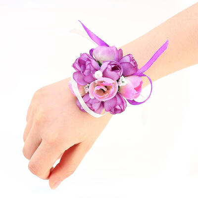 

Bridesmaid Wrist Flower Corsage Bracelet Sisters Hand Flowers Wedding Bouque