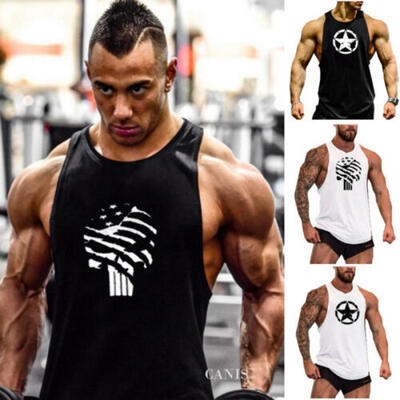 

Men Sleeveless Casual Gym Sports Slim Fit Vest Tank Top T-Shirt Summer Clothes