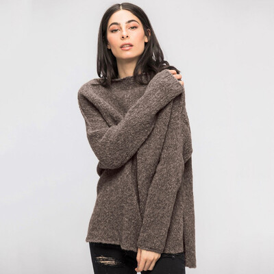 

〖Follure〗Fashion Winter Women Casual Solid Long Sleeve O-Neck Lazy Loose Pullover Sweater
