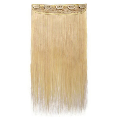 

100 Remy Human 34 Full Head 1 Piece 5 Clips Clip in Remy Human Hair Extensions Silky Straight