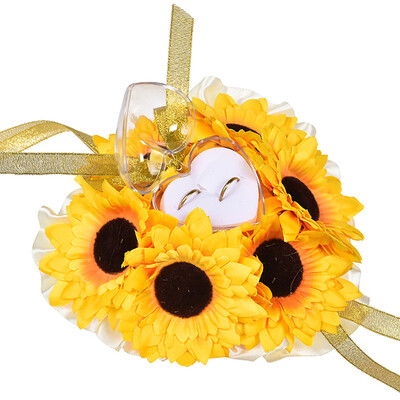 

Siaonvr Wedding Ceremony Ring Bearer Pillow Cushion With Pearl Beaded Lace Silk