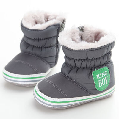 

Baby Boots Winter Warm Snow Bootie Soft Soled Crib Shoes First Walker 0-24M