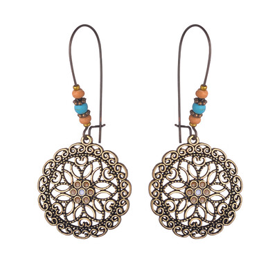 

Charming Creative Vintage Alloy Round Five-Piece Flower Earring Female Luck Jewelry
