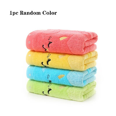 

2550 Children Jacquard Towel Embroidered Non-twisted Bamboo Fiber Cat Cartoon Baby Towels Washcloth Bathing Feeding Wipe Infant F