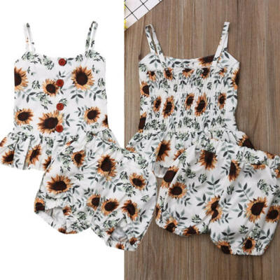 

US Kids Baby Girls Summer Outfit Clothes Vest T-shirt TopsShorts Pants Sunsuit