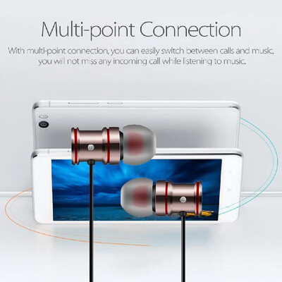 

BH-828 Wireless Bluetooth Stereo Headphone CSR 41 In-ear Earphone Magnetic Headset Hands-free with Mic Pink for Android iOS W