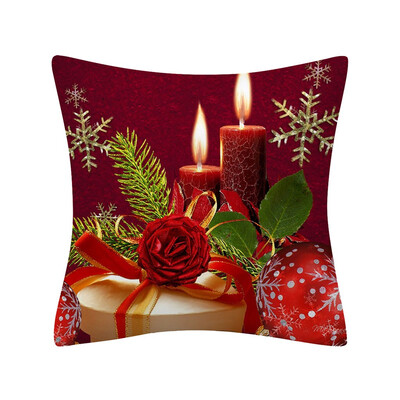 

Tailored Christmas Pillow Case Glitter Polyester Sofa Throw Cushion Cover Home Decor