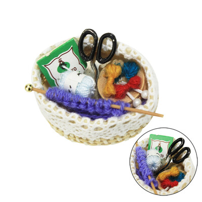 Siaonvr 112 16 Dollhouse Miniature Scene Model Knitting tools Pretend Play Toy