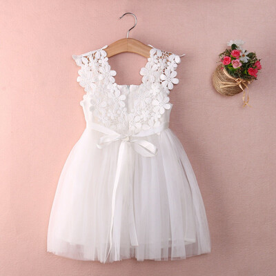 

Pageant Baby Girls Princess Lace Flower Tulle Tutu Ball Gown Formal Party Dress
