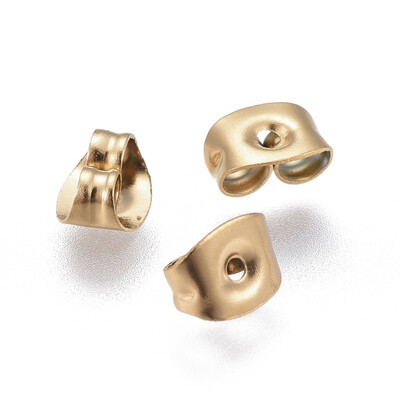 

304 Stainless Steel Ear Nuts Golden 6x45x3mm Hole 08mm