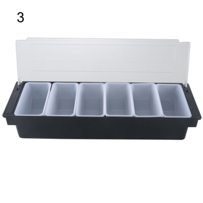 

456 Compartment Divided Fruit Food Storage Case Box Kitchen Garnish Container