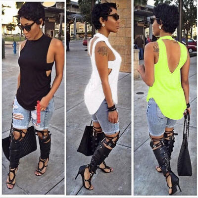 

Fashion Womens Ladies Sleeveless Summer Loose Casual Shirt Tank Tops Vest Blouse