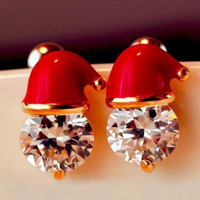 

Christmas Women Earrings Santa Charm Studs Creative Fashion Jewelry