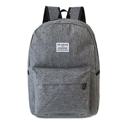 

Solid Color Travel Backpacks Preppy Style Men School Bags Laptop Knapsack
