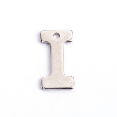 

304 Stainless Steel Letter Charms LetterI 11x55x05mm Hole 1mm