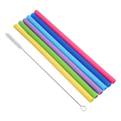 

6pcslot Reusable Silicone Straw StraigntBent Fruit Juice Milky Tea Drinking Straws Reusable Drinking Straw Drinking Straw