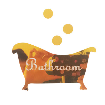 

Toponeto 3D Mirror Sticker Funny Door Entrance Sign kids Men Women Bathroom DIY Wall