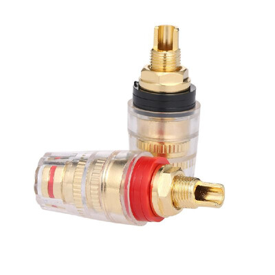 

1 Pair Gold Plated 4MM Banana Plug Terminal Binding Post Left&Right Channels for Speaker Amplifier High Quality Red&Black