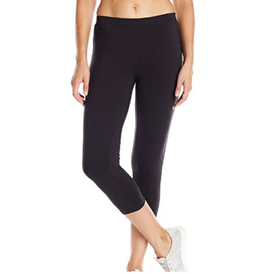 

Gobestart Womens High-waist Hip Stretch Running Fitness Pants Seven-minute Pants