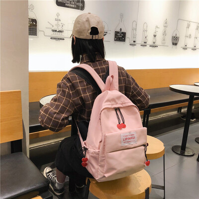 

Ins schoolbag female Korean high school students campus simple Joker Mori ancient feeling girl light backpack