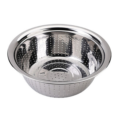 

Stainless Steel Mesh Colander Pasta Strainer Vegetable Rice Strainer Fruit Pot
