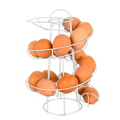 

Gobestart Egg Skelter Deluxe Spiraling Dispenser Rack Basket Storage Space Up to 24