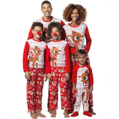 

Family Matching Kids Adult Pajamas PJs Sets Xmas Sleepwear Nightwear Outfits USA