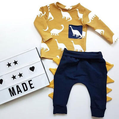 

2PCS Kids Toddler Baby Boys T-shirt TopsPants Leggings Outfits Clothes Suit Set