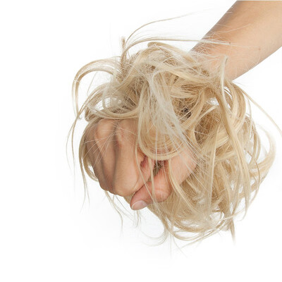 

Updo Messy Bun Hair Piece Scrunchies Synthetic Wavy Bun Extensions Band Elastic Scrunchie Chignon Ponytail Hairpiece for Women