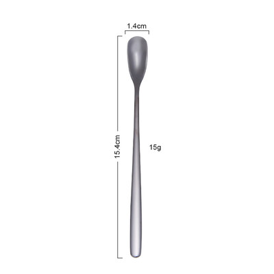 

Vogue 1Pcs Stainless Steel Long Tea Spoons Ice Cream Cocktail Teaspoons Coffee Soup Scoop
