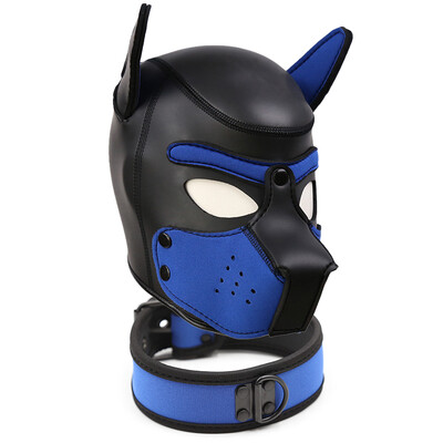 

New Fashion Dog HeadMask Christmas Role Play Puppy Cosplay Full Head with Ears Nightclub Performances Party 10 Color