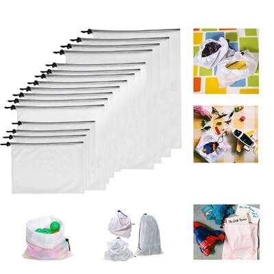 

〖Follure〗16pcs Reusable Produce Bags Washable Bags Shopping Vegetable Fruit Toys Storage