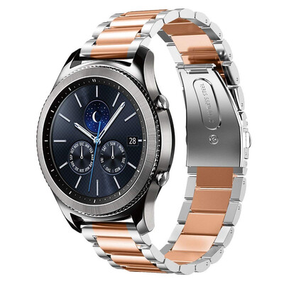 

ECSEM Stainless Steel Watch Bands 22mm Quick Release Metal Band Rose Gold Black Gold for Men