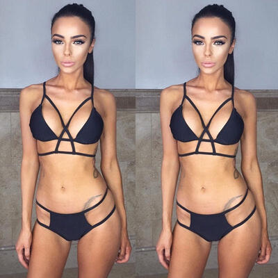 

Womens Bikini Set Bandage Push up Padded Swimwear Swimsuit Bathing Beachwear