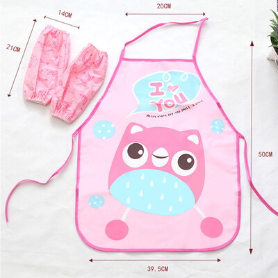 

〖Follure〗Kids Cartoon Bibs Apron Cuffs Suits Junior Chef Cook Painting Waterproof Apron